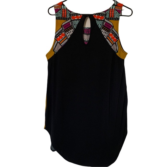 Gold & Black Pop Art Sleeveless Blouse * Med - Picture 3 of 12
